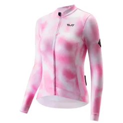 TVI Cycling Jersey Fleece Long Sleeve for 41–68 °F-Fantasy Pink