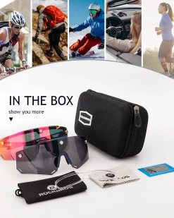 Unisex Polarized Cycling Glasses with 2 Replaceable Lenses