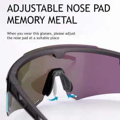 Unisex Polarized Cycling Glasses with 2 Replaceable Lenses