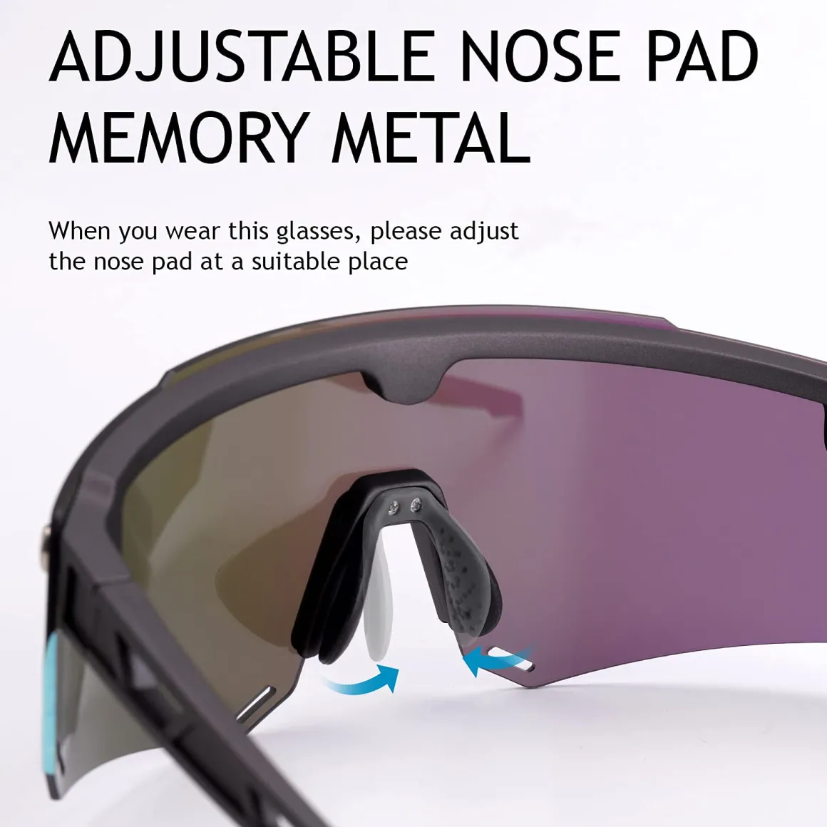 Unisex Polarized Cycling Glasses with 2 Replaceable Lenses