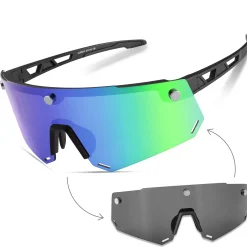 Unisex Polarized Cycling Glasses with 2 Replaceable Lenses