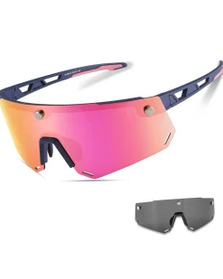 Unisex Polarized Cycling Glasses with 2 Replaceable Lenses