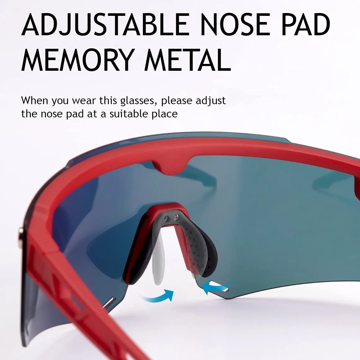 Unisex Polarized Cycling Glasses with 2 Replaceable Lenses