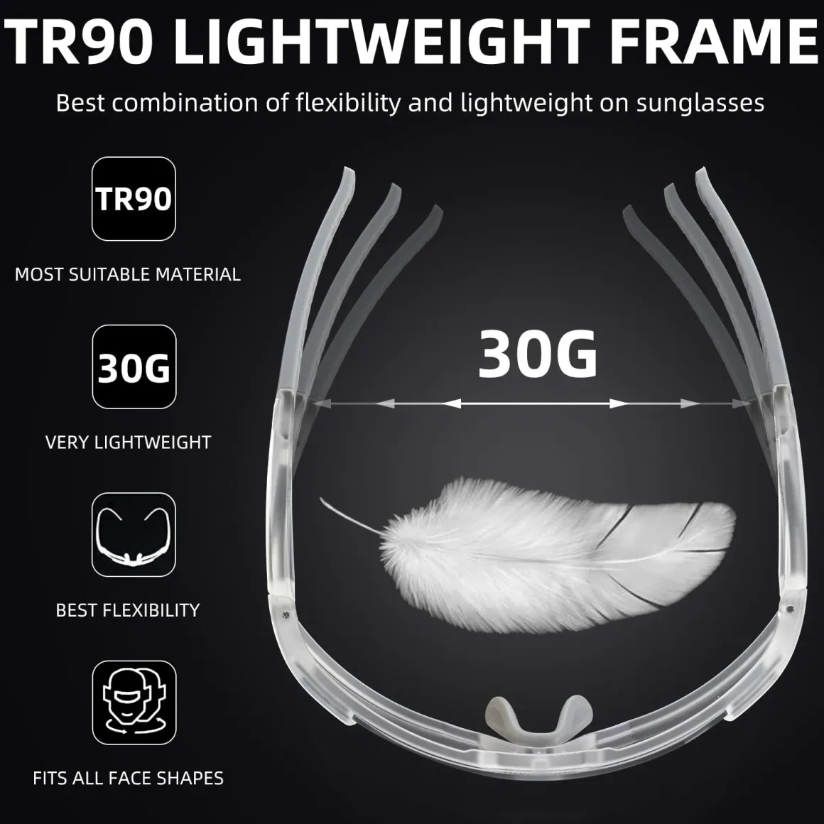 Unisex Transition Sports Sunglasses for Cycling