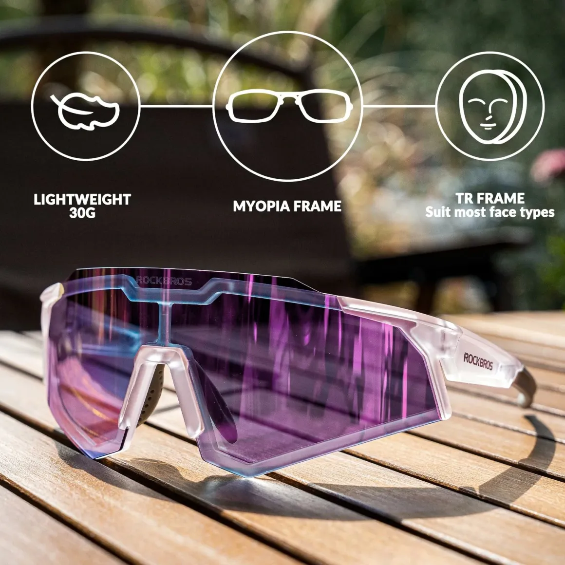 Unisex Transition Sports Sunglasses for Cycling