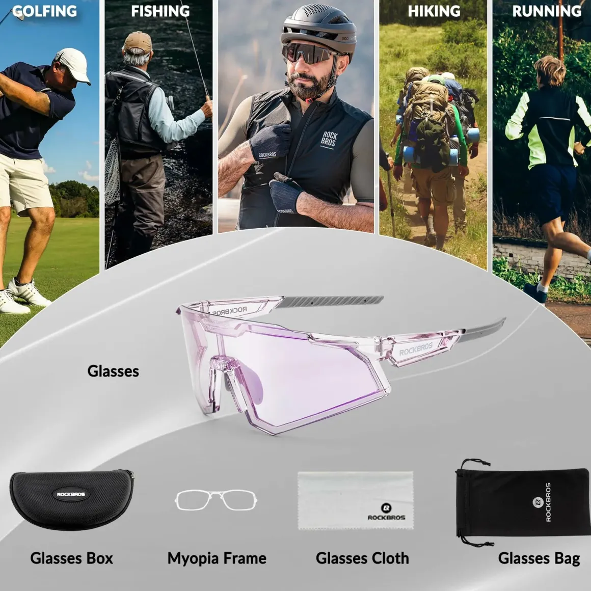 Unisex Transition Sports Sunglasses for Cycling