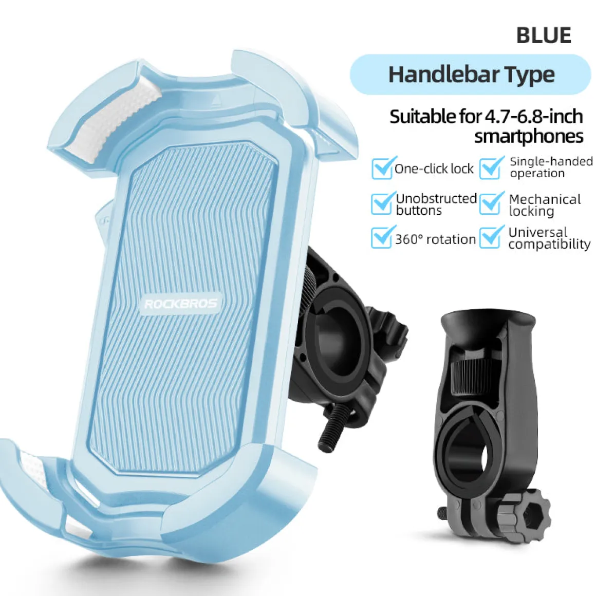 Universal Bike Phone Holder for Handlebar & Mirror