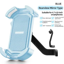 Universal Bike Phone Holder for Handlebar & Mirror