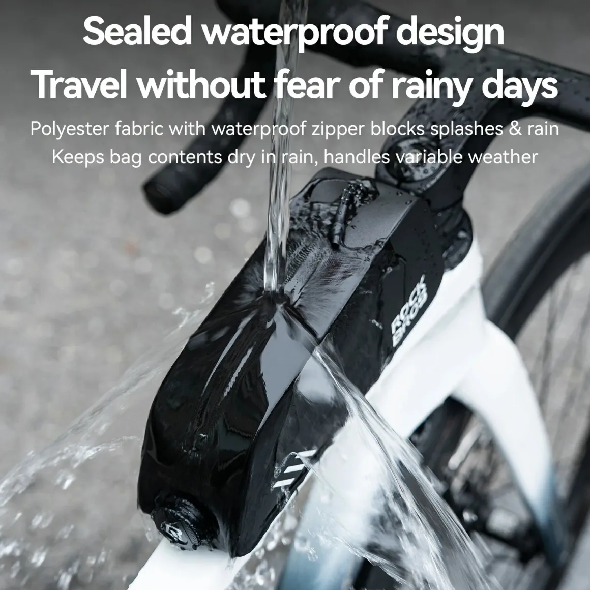 100% Waterproof Bike Frame Bag 0.9L