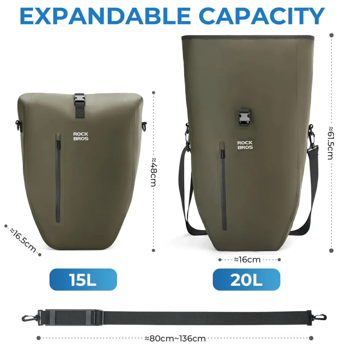 Waterproof Bike Pannier Bag 20L AS-166