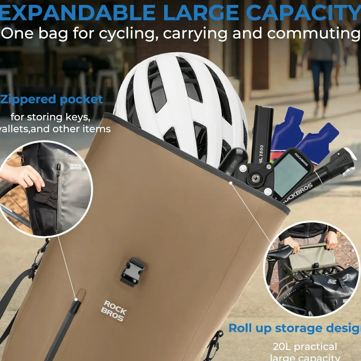 Waterproof Bike Pannier Bag 20L AS-166