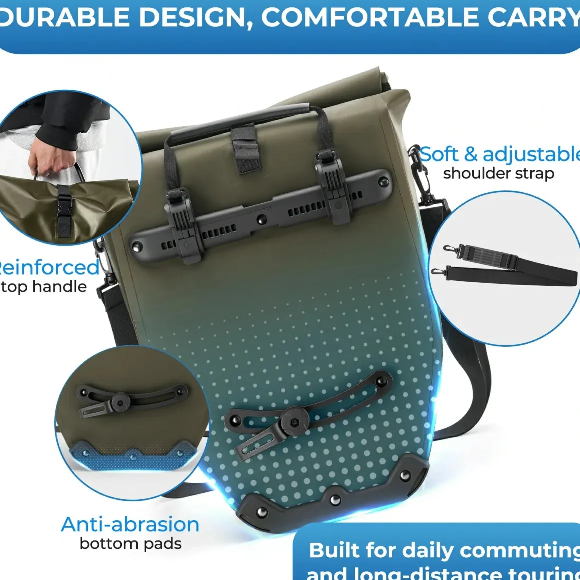 Waterproof Bike Pannier Bag 20L AS-166