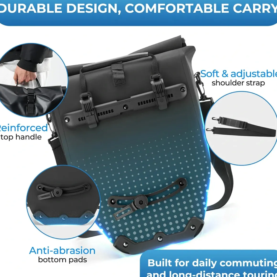 Waterproof Bike Pannier Bag 20L AS-166