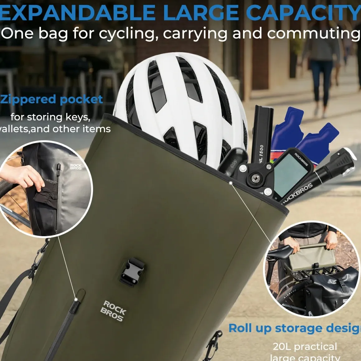 Waterproof Bike Pannier Bag 20L AS-166