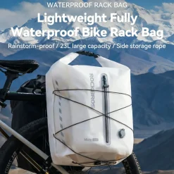 100% Waterproof Bike Rack Bag Lightweight 23L
