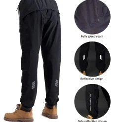 Waterproof Overtrousers for Men Women with Reflective