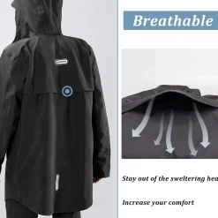 Waterproof Raincoat for Men Women with Reflective
