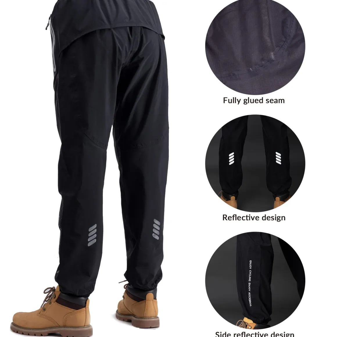 Waterproof Raincoat & Overtrousers for Men Women with Reflective