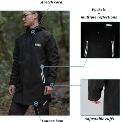Waterproof Raincoat & Overtrousers for Men Women with Reflective
