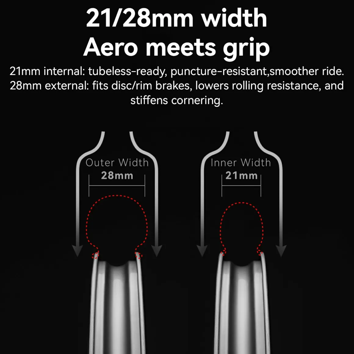 WAVE RIM Bike T700 Carbon Wheelset
