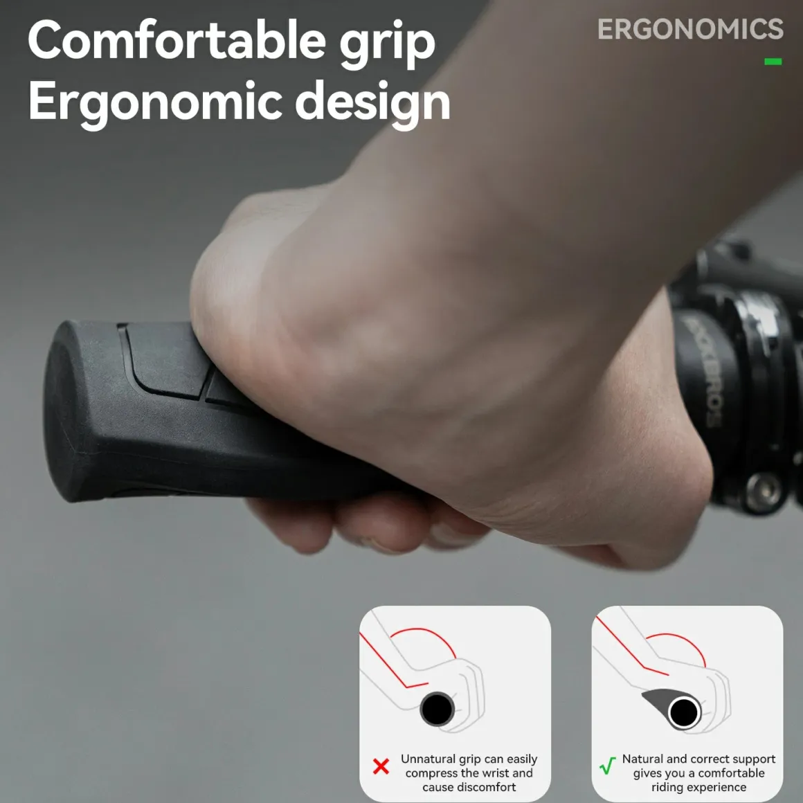 Wider Ergonomic Ball Handlebar Grips