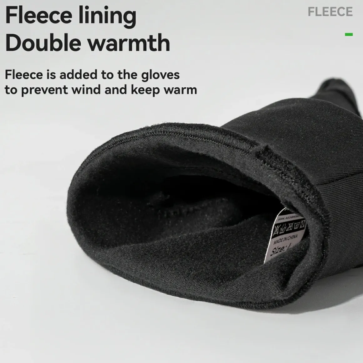 Winter Cycling Gloves Windproof Touch Screen Non-Slip Fleece Lined
