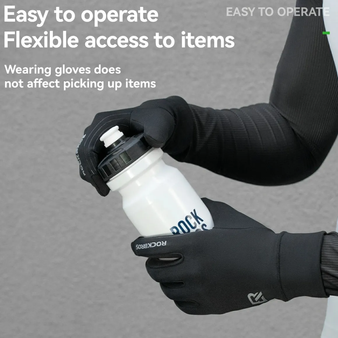 Winter Cycling Gloves Windproof Touch Screen Non-Slip Fleece Lined