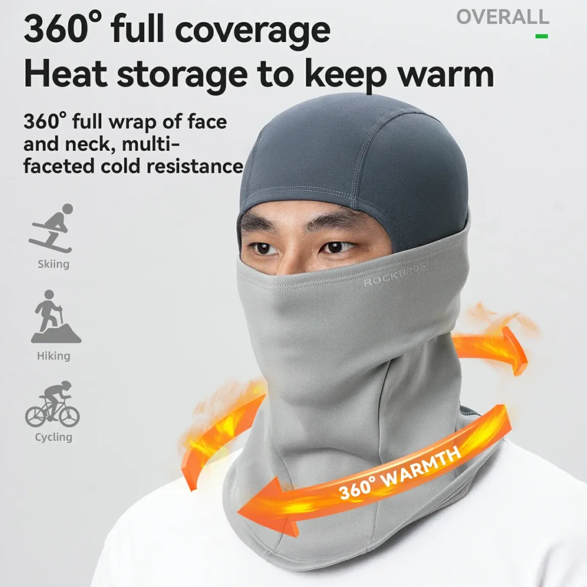 Winter Fleece Balaclava Helmet Liner for 15°F-50°F