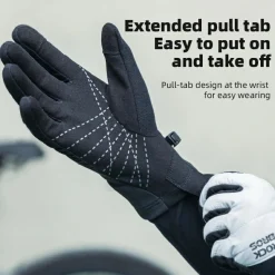 Winter Long-Finger Gloves Windproof Velvet
