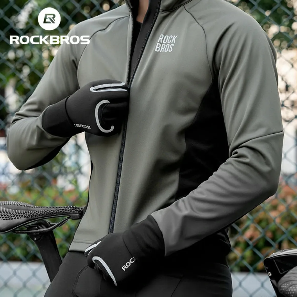 Winter Riding Gloves Water Repellent Full-Palm Silicone