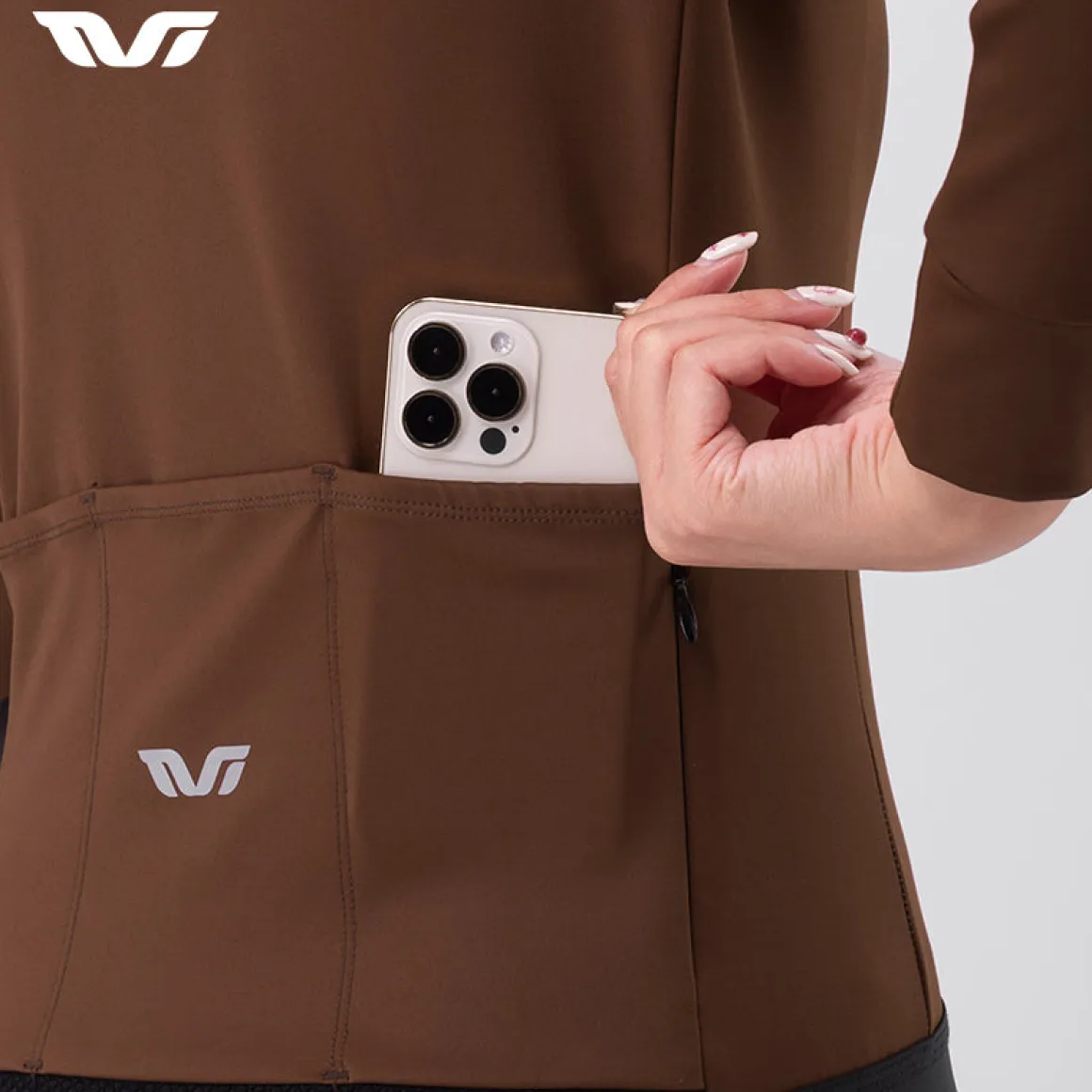 Women's Fleece Cycling Jersey Lightweight for 41–68 °F